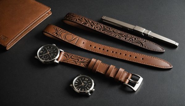 Les accessoires en cuir gravé pour les hommes